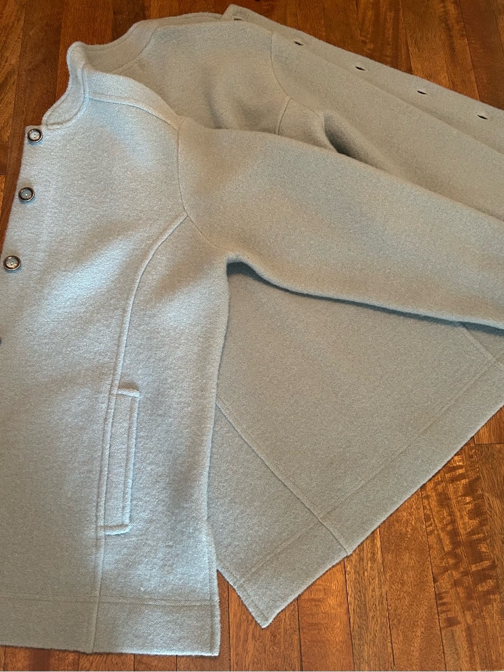 Norm Thompson Baby Blue Wool Coat - Picture 15 of 15